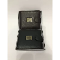 Кошелек мужской (размер 12.2х10.5х1.2 см, кнопка, искусственная кожа, Китай), в ассортименте