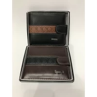 Кошелек мужской (размер 12.2х10.5х1.5 см, кнопка, искусственная кожа, Китай), в ассортименте