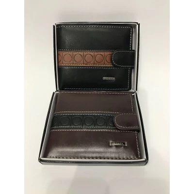 Кошелек мужской (размер 12.2х10.5х1.5 см, кнопка, искусственная кожа, Китай), в ассортименте