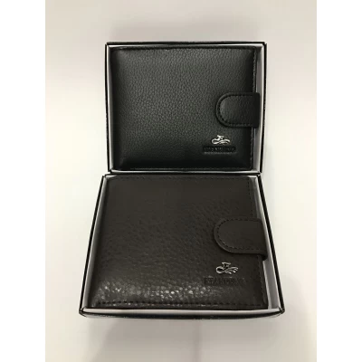 Кошелек мужской (размер 12.2х10.5х1.5 см, кнопка, искусственная кожа, Китай), в ассортименте