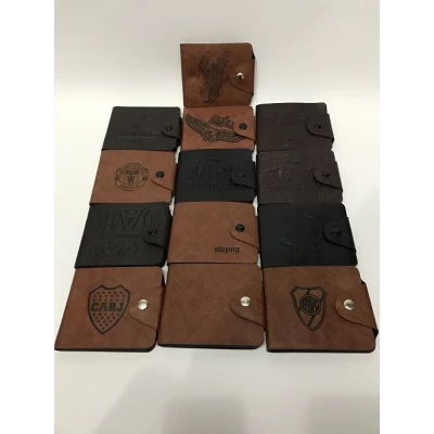 Кошелек мужской (размер 12х10.8х1 см, кнопка, искусственная кожа, Китай), в ассортименте