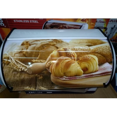 Хлебница с рисунком A-PLUS 1814 (нержавеющая сталь)