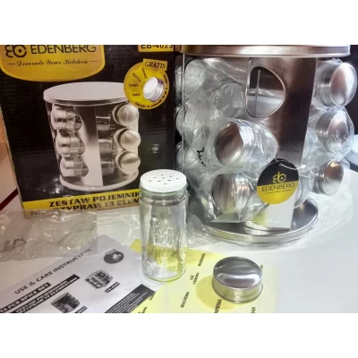 Набор для специй (12 шт.) с вращающейся подставкой EDENBERG EB-4023 Набор для специй (12 шт.) с вращающейся подставкой EDENBERG EB-4023