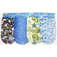 Коврик в ванную на присосках Галька 67х35см