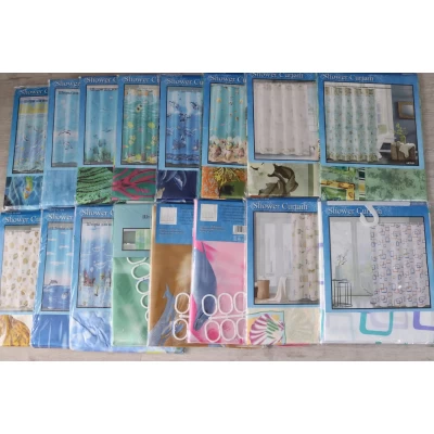 Штора для ванной из атласной ткани, 20 расцветок Штора для ванной из атласной ткани, 20 расцветок