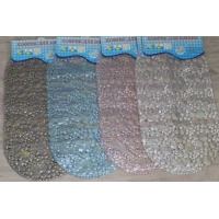 Резиновые коврики в ванную с присосками перламутровые