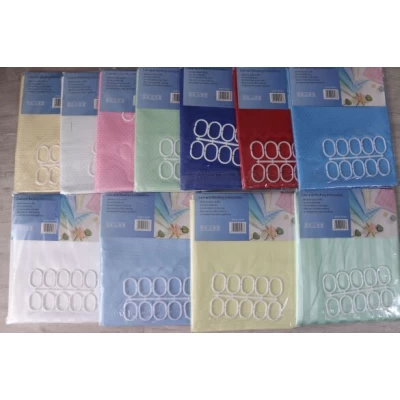 Шторы для ванной комнаты однотонные из полиэстра 170*190 Шторы для ванной комнаты однотонные из полиэстра 170*190