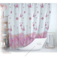 Штора для ванной Тропик 120*200 см, с рисунками, в ассортименте 