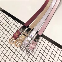 Ремень женский кожаный блестящий, ширина 2 см