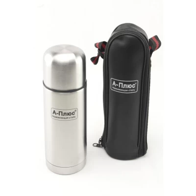 Термос нержав. 0,35 л. с чехлом А-Плюс FL 1751 Термос нержав. 0,35 л. с чехлом А-Плюс FL 1751