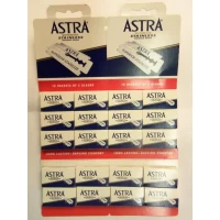 Лезвия для бритья "Astra stainless steel", упаковка 20 по 5 лезвий