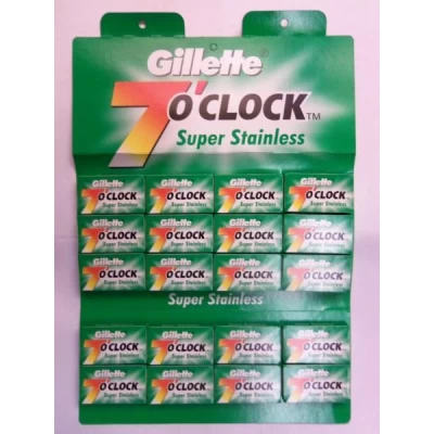 Лезвия для бритья «Gillette» (серия 7 o`clock, двухстороннее, Арабские Эмираты)