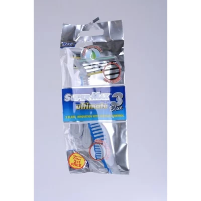 Набор одноразовых станков для бритья Super Max ultimate 3 (4 шт) Индия