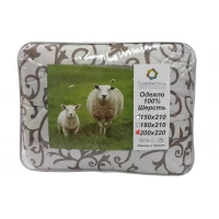 Шерстяное одеяло евро Размер 200x220 Главтекстиль 