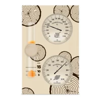 Термометр гигрометр с песочными часами для сауны и бани «Банная станция» исп.2