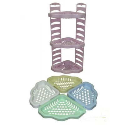 Полка угловая для ванной (ПолимерАгро) Полка угловая для ванной "Rosa"