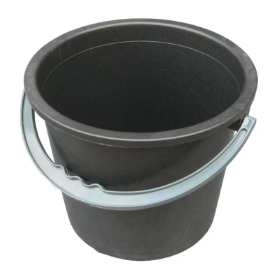 Ведро полиэтиленовое 8 литров черное (Юнипласт)