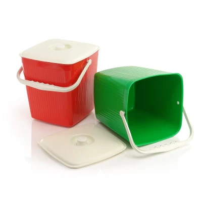 Ведро для мусора квадратное пластиковое 12 литров (Юнипласт)