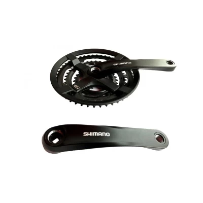 Шатун Shimano TY-501, 170мм. 48х38х28Т с защитой, черный