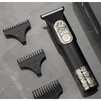 Триммер аккумуляторный VGR G-963 для стрижки бороды головы и бритья со сменными насадками