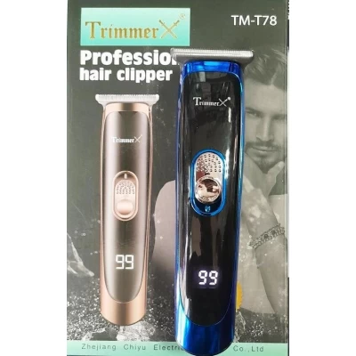 Аккумуляторная машинка для стрижки с цифровым дисплеем TrimmerX T-78