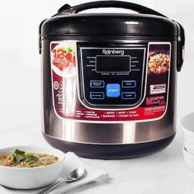 Мультиварка Rainberg RB-801 1500W 6л 12 программ с пароваркой и антипригарным покрытием