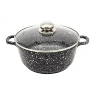 Кастрюля с гранитным покрытием Styleberg ST-3024 чёрная 5.8 л