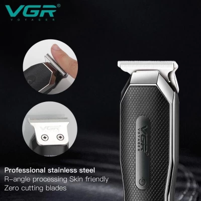 Машинка для стрижки волос VGR V-930 от аккумулятора индикатор зарядки съемные насадки роторный двигатель