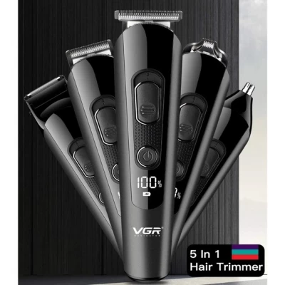 Триммер для стрижки VGR V-175 с 5 беспроводными насадками (V-175)