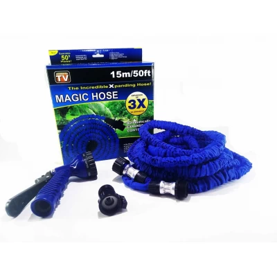 Шланг Magic Hose 15m steel, садовый шланг Magic, шланг для полива x hose 15м, поливочный шланг икс хоз