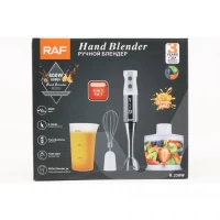 Погружной блендер домашний 0.5л кухонный ручной миксер измельчитель RAF R. 336 4в1 600Вт Черный