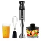 Погружной блендер домашний 0.5л кухонный ручной миксер измельчитель RAF R. 336 4в1 600Вт Черный