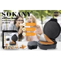 Вафельница для тонких вафель Sokany SK-08019 с антипригарным покрытием 1200 Вт