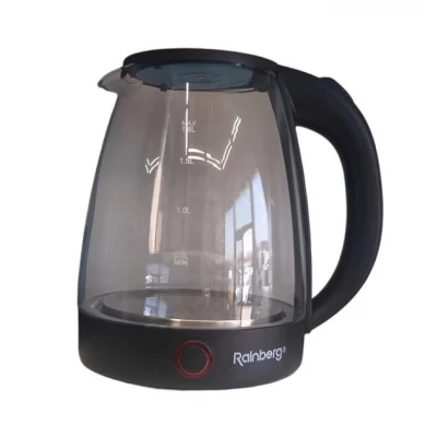 Прозрачный стеклянный чайник Rainberg RB-2240 Дисковый электрический чайник на 2 литра 2200W Прозрачный стеклянный чайник Rainberg RB-2240 Дисковый электрический чайник на 2 литра 2200W