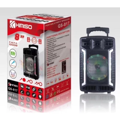 Беспроводная портативная Bluetooth-колонка с микрофоном Kimiso QS-817 Беспроводная портативная Bluetooth-колонка с микрофоном Kimiso QS-817