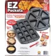 EZ Pockets Gray Non-Stick Steel 4-Piece Baking Kit with Cutting Tool and Recipe Book