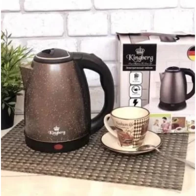 Электрический чайник Kingberg (2 л, 1800 Вт, 50 Гц) KB-2040 Коричневый мрамор Электрический чайник Kingberg (2 л, 1800 Вт, 50 Гц) KB-2040 Коричневый мрамор