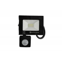 LED прожектор с датчиком движения 10Вт  1000 Лм  6500К   холодный белый  SMD2835