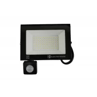 LED прожектор с датчиком движения  50Вт  5000 Лм  6500К   холодный белый  SMD2835