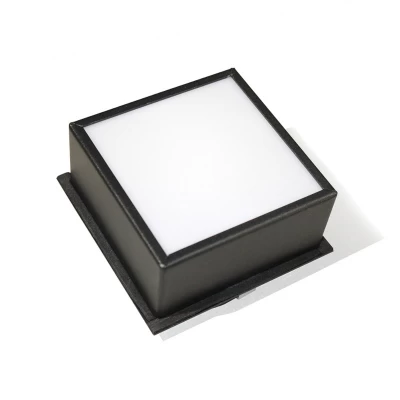 LED светильник Grilliato 7W/12W черный, нейтральный белый, 100 Лм, 185-240V, >80 Ra, 100х100мм, 7Вт/12Вт, ,