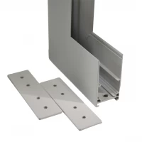 Угол трековой магнитной рейки врезной  вертикальный белый