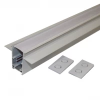 Трековая магнитная рейка врезная 1 м, белый