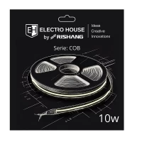 LED лента 10Вт 24В COB 320 диодов, 950 Лм, теплый белый 3000K, серия COB Electro House by Rishang