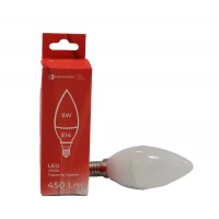 LED  лампа С37 5Вт E14 4100К  450 Лм 165-265 В