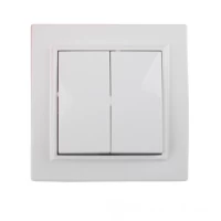 Выключатель двойной Белый