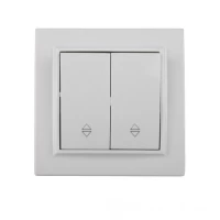 Выключатель двойной проходной Белый