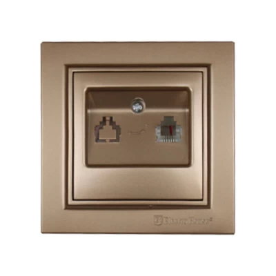 Розетка телефонная Enzo Роскошно-золотой