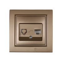 Розетка компьютерная 1х8P8C Enzo Роскошно-золотой