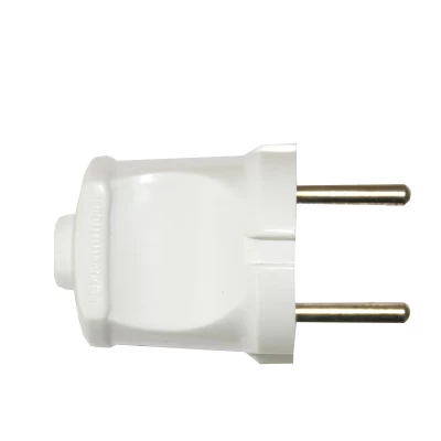 Вилка без зеземления Белый в индивидуальной упаковке Вилка без зеземления Белый в индивидуальной упаковке