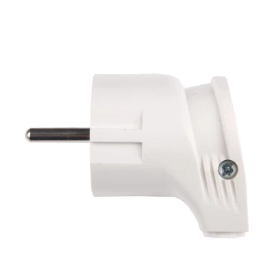 Вилка с заземлением угловая Белый Вилка с заземлением угловая Белый